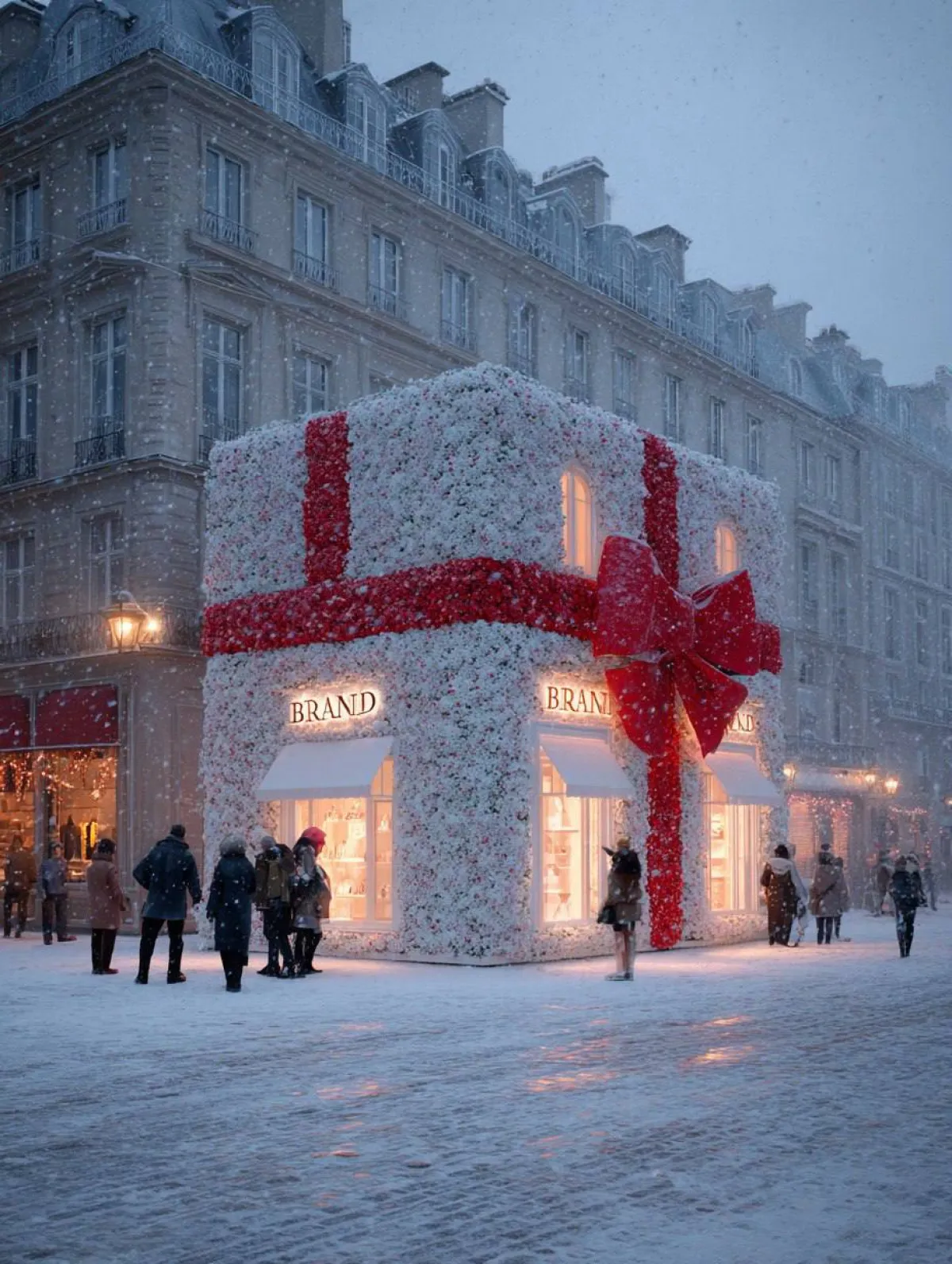 Paris Sokaklarında Çiçekten Dev Hediye Mağaza