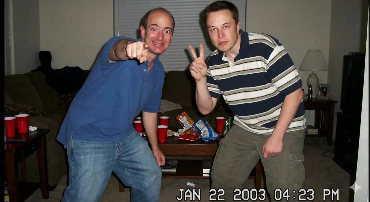 Bezos ve Musk'ın Utanç Verici Ev Partisi Görüntüsü