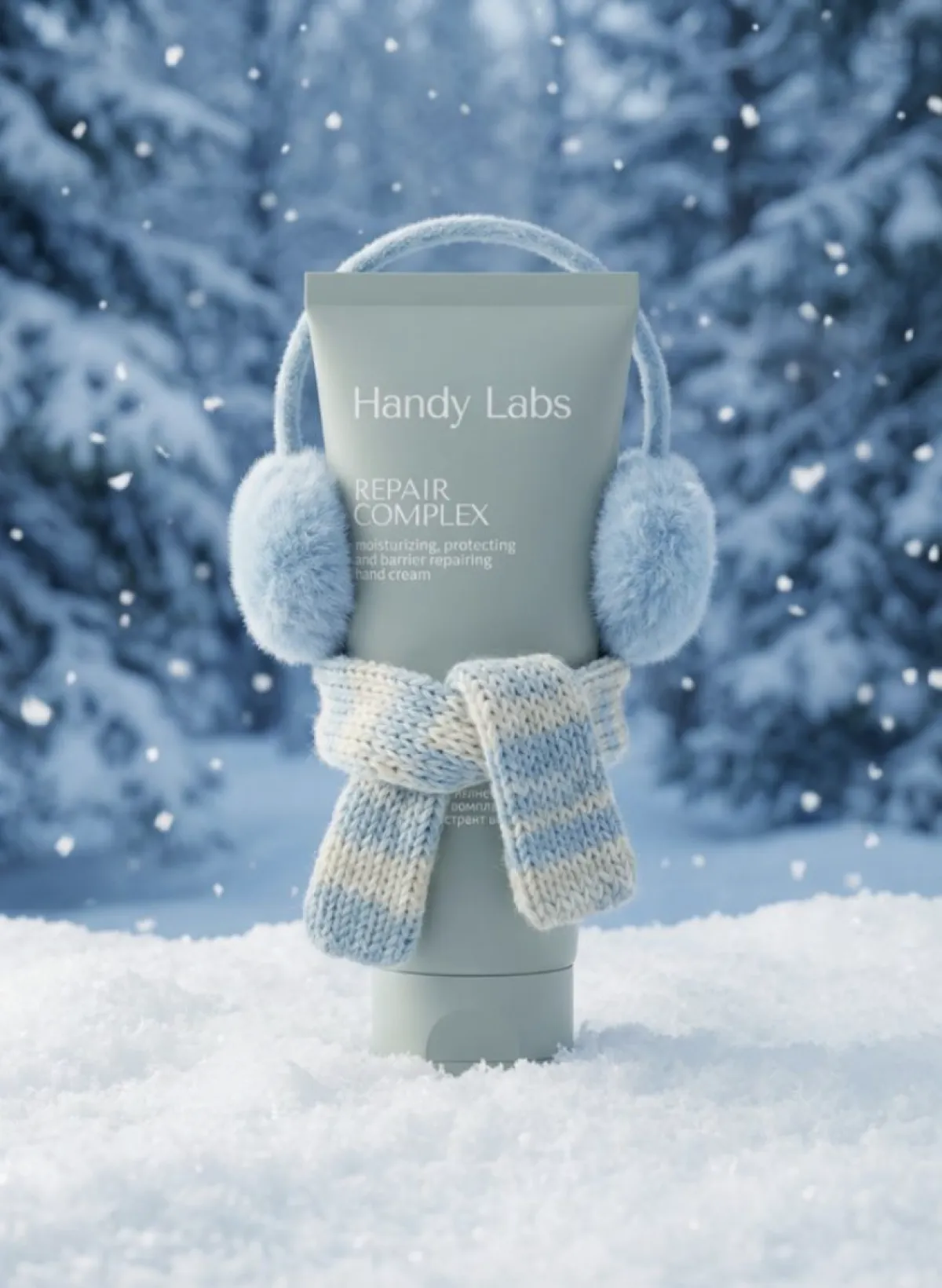 Kış Temalı Handy Labs Krem Reklamı