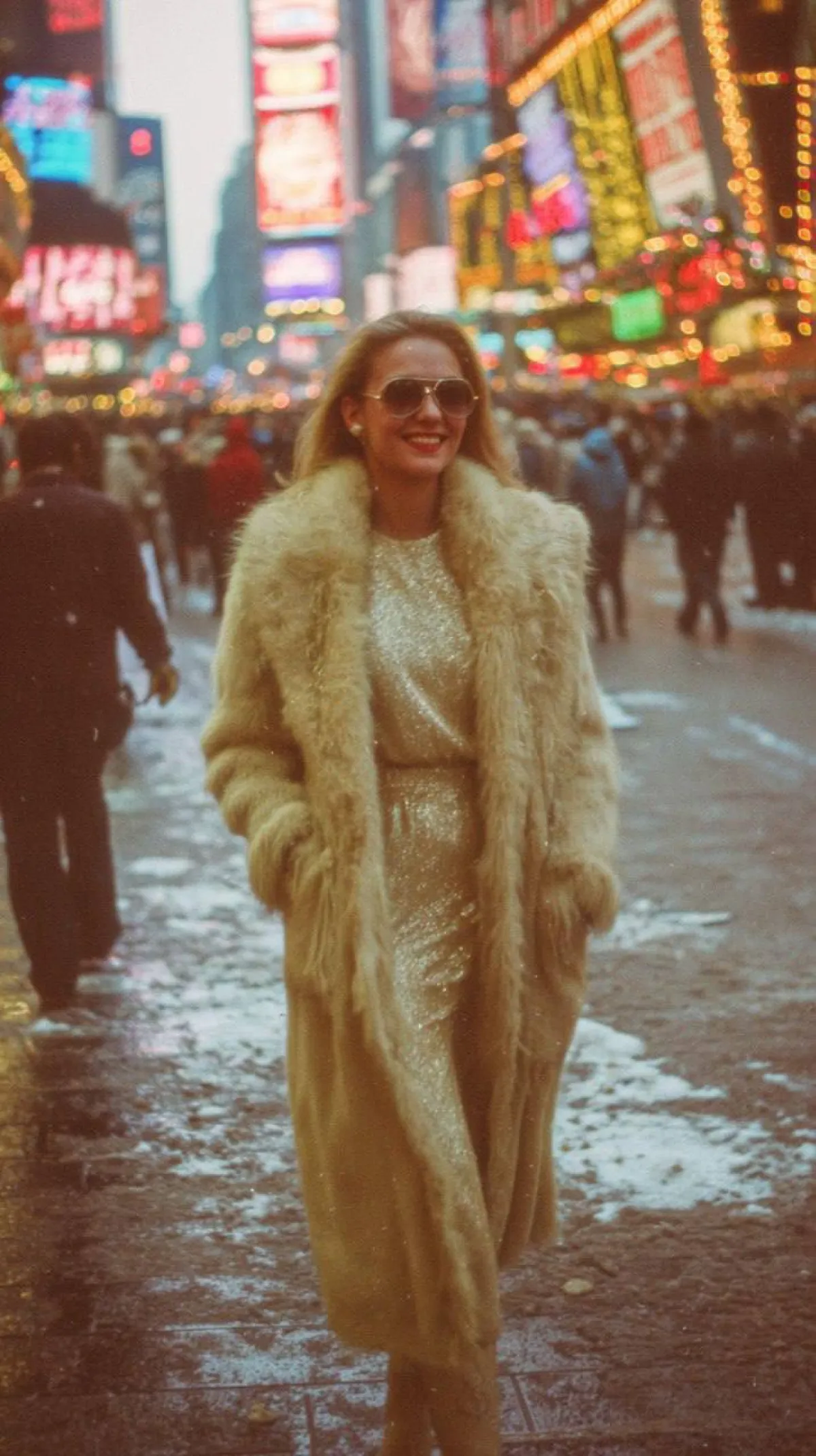 1980'ler Times Meydanı'nda Noel Yürüyüşü