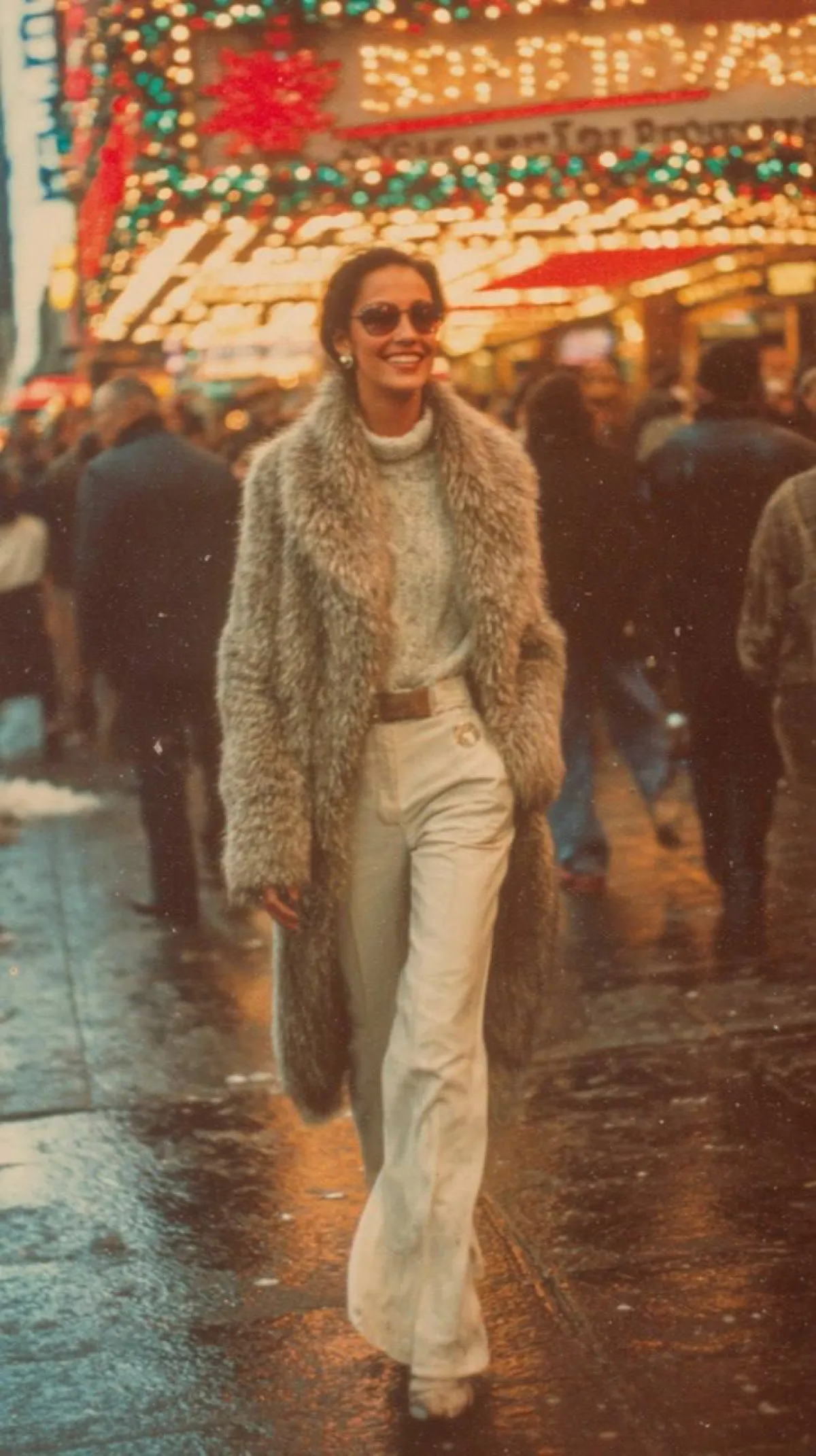 1980'ler Times Meydanı'nda Noel Yürüyüşü