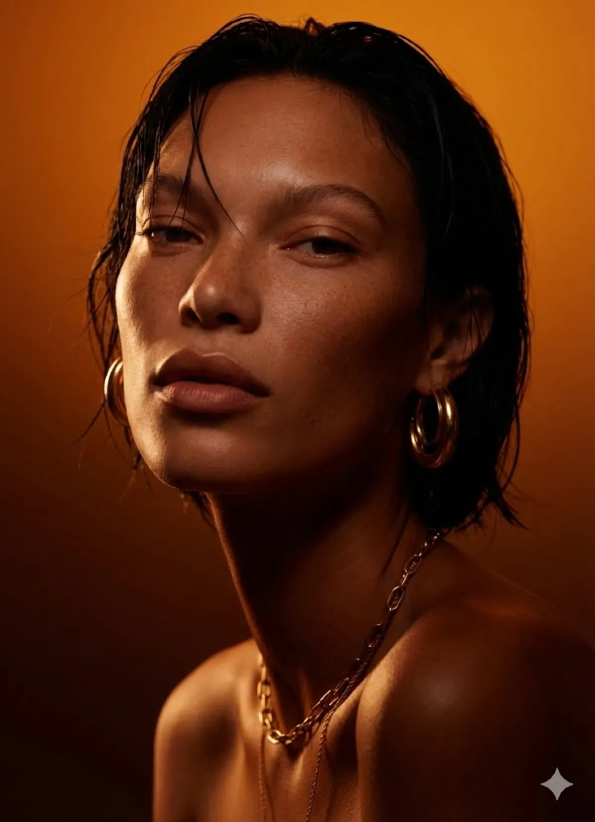 Sıcak Sinematik Low-Key Portre Işığı