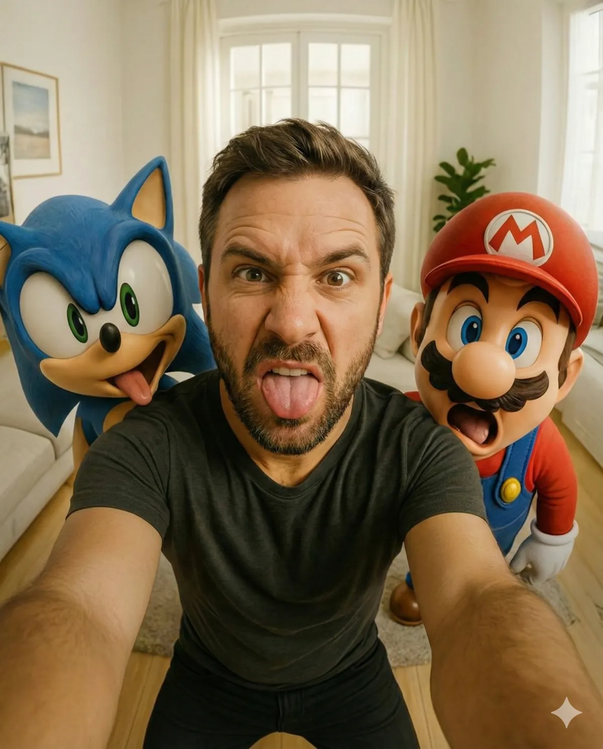 Sonic ve Mario ile Balık Gözü Selfie