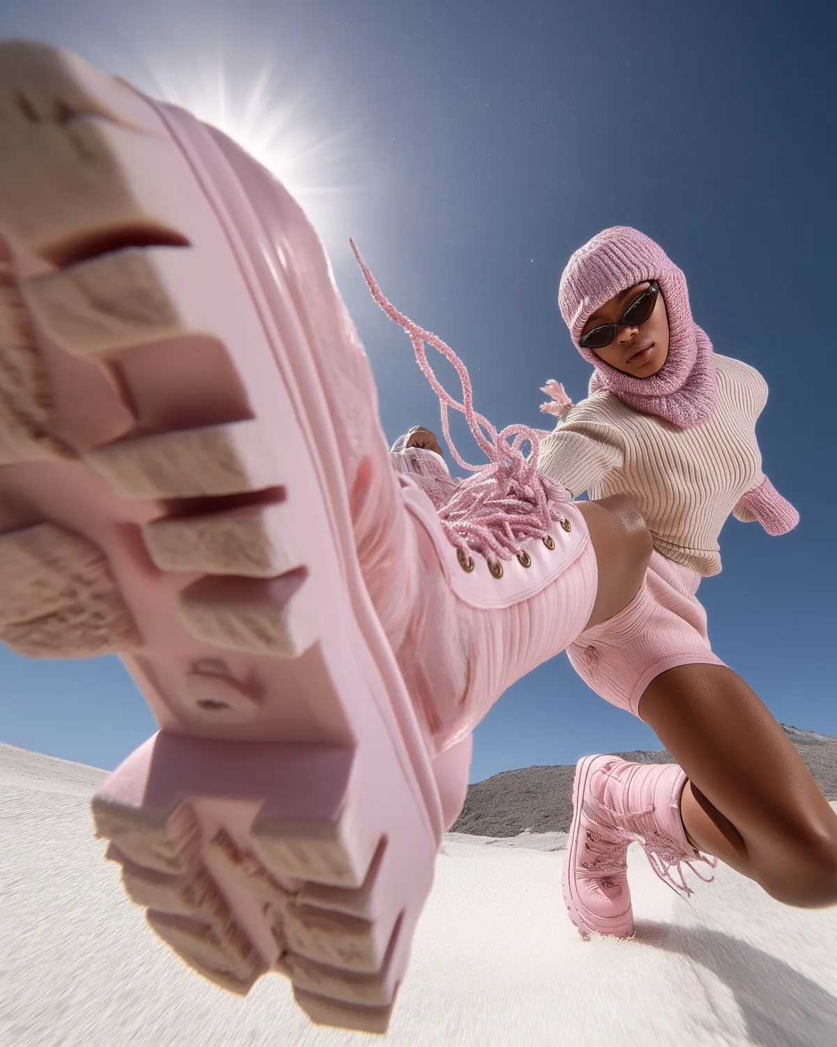 Pastel Kar Maskeli Dinamik Tekme