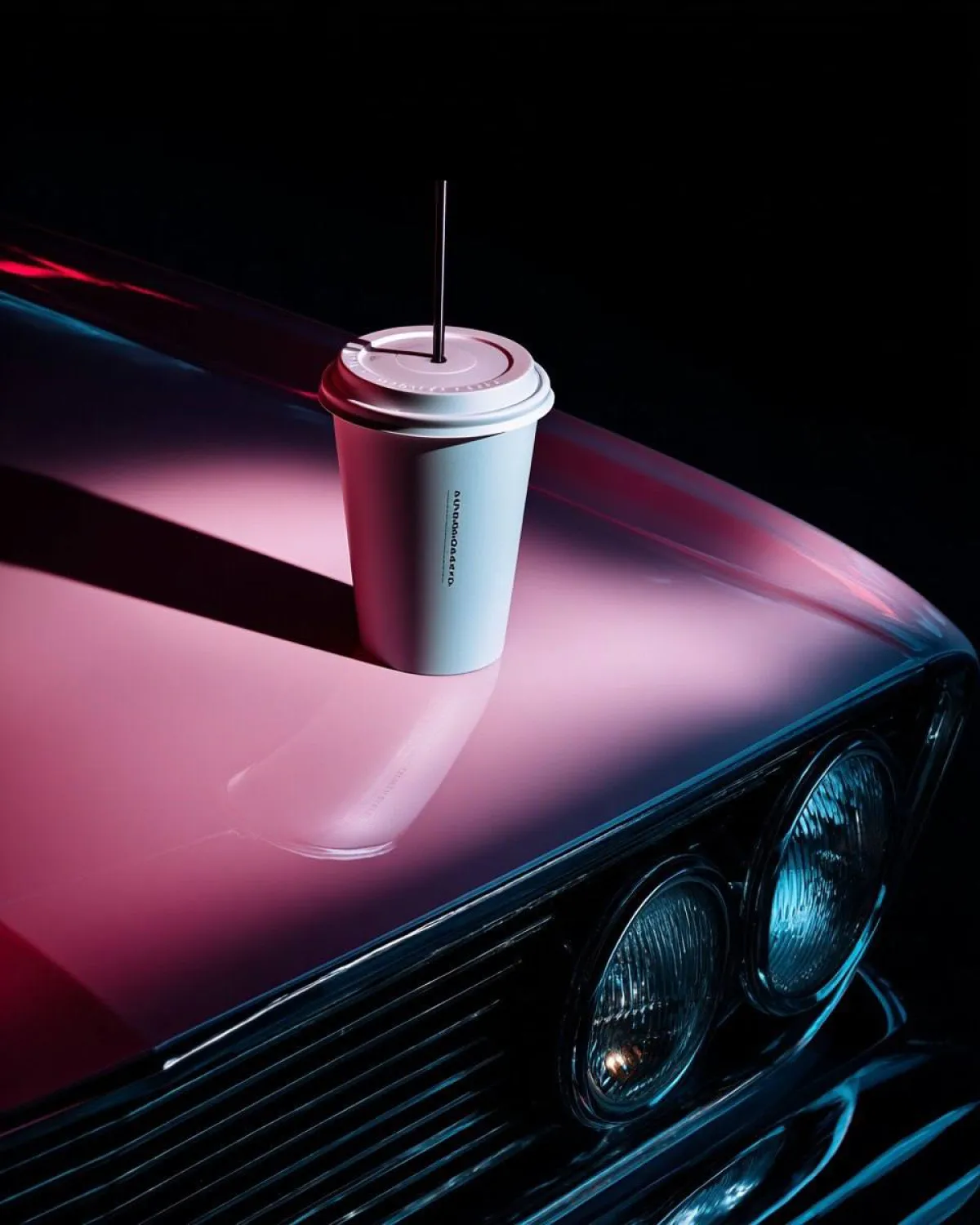 Sinematik Beyaz Fincan Vintage Üzerinde